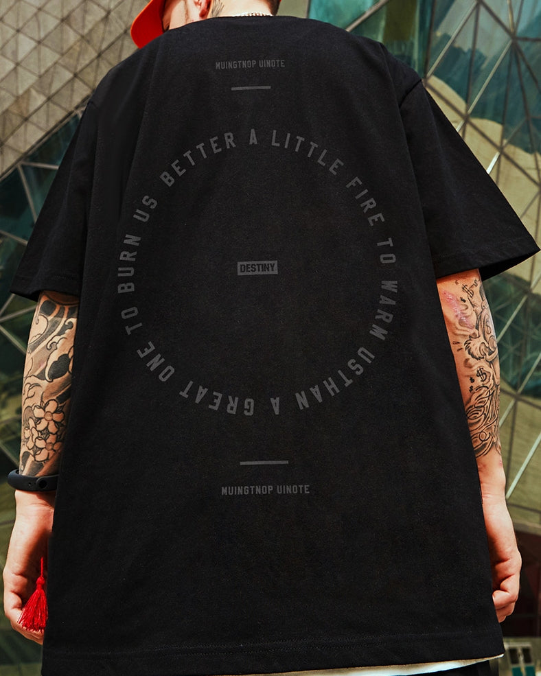 ラウンドレイアウトグラフィック半袖Tシャツ U2149
