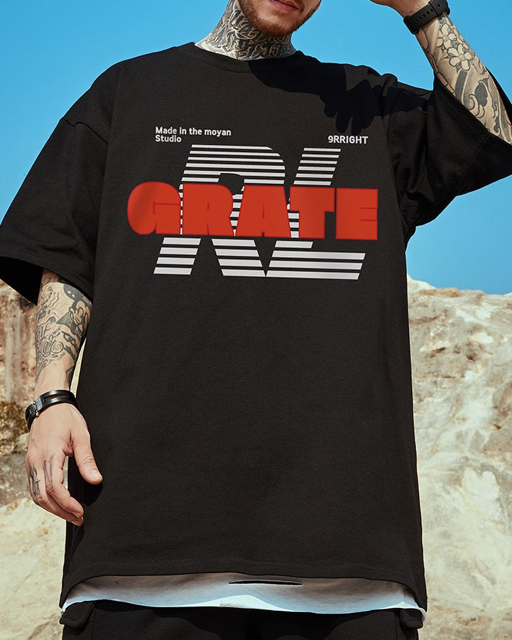 タイポグラフィブロックロゴ半袖Tシャツ U2170