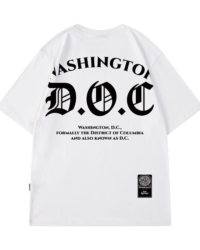 ストリートバックプリント半袖Tシャツ U1653