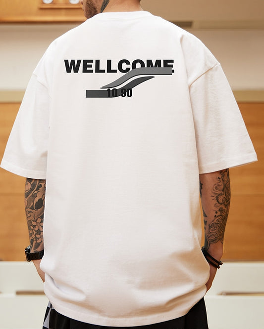 グラフィックウェーブロゴバックプリント半袖Tシャツ U2161