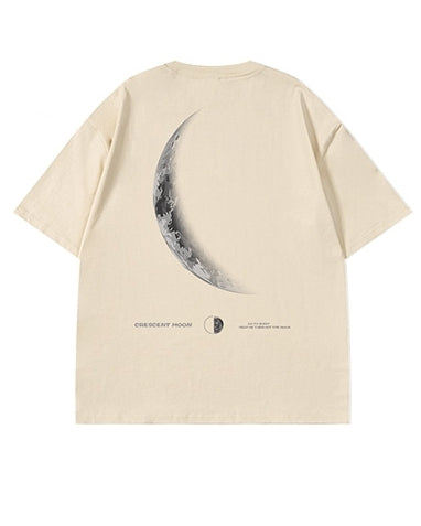 クレセントムーングラフィック半袖Tシャツ U2130