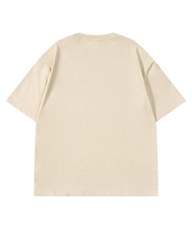 プレイフルタイポアートデザイン半袖Tシャツ U2171
