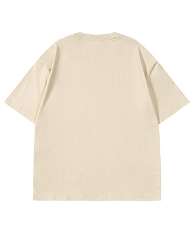 ネックロゴアーチデザイン半袖Tシャツ U2160