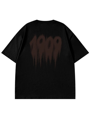ドリッピングナンバーグラフィック半袖Tシャツ U2304