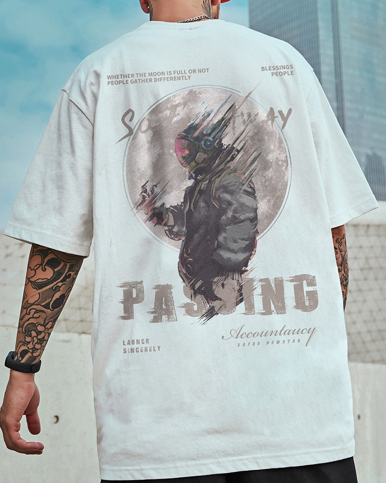 ダークアートフォトグラフィック半袖Tシャツ U2150