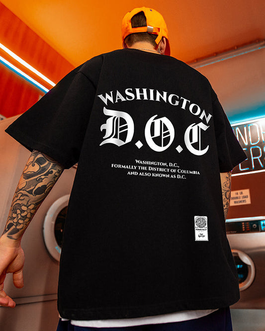 ストリートバックプリント半袖Tシャツ U1653