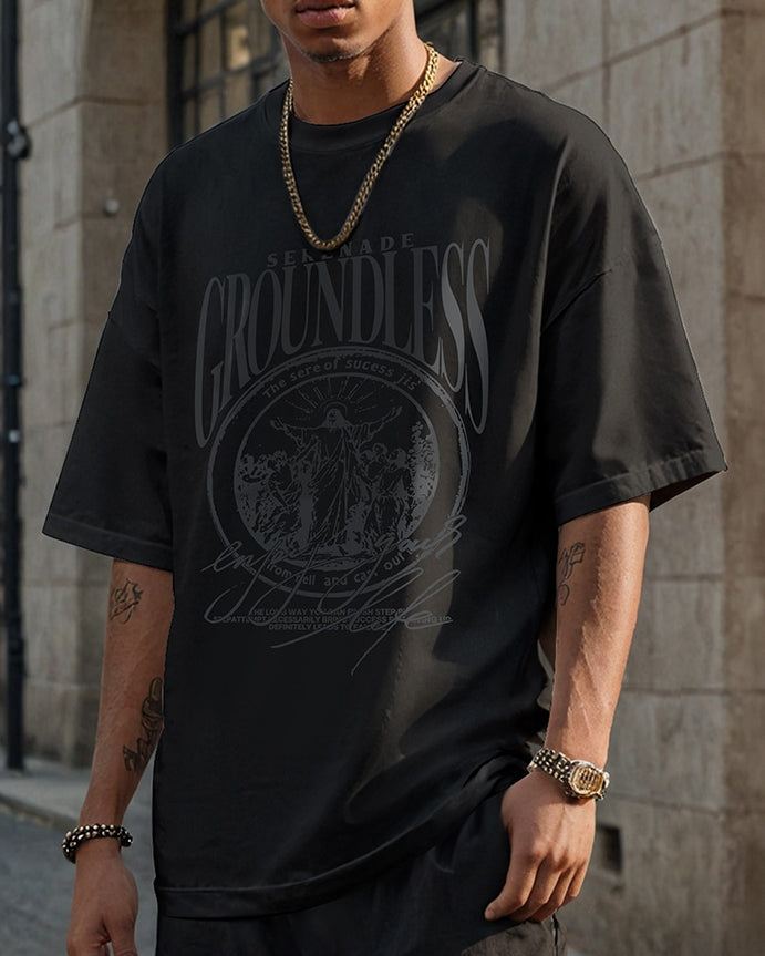 クラシックメッセージグラフィック半袖Tシャツ U2288