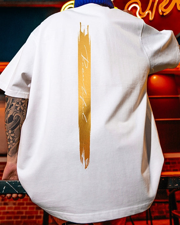 ゴールドラインアートグラフィック半袖Tシャツ U2486