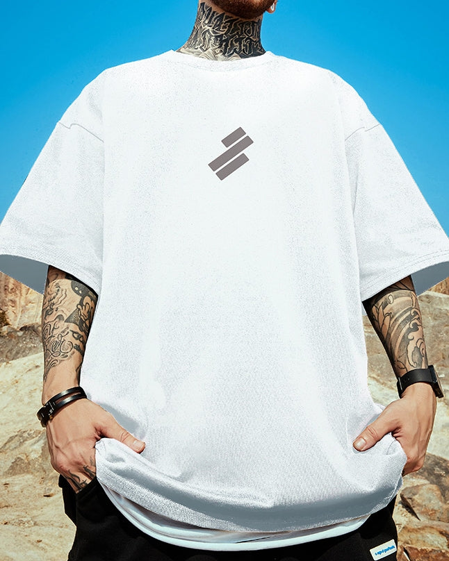 ジオメトリックロゴワンポイント半袖Tシャツ U2140