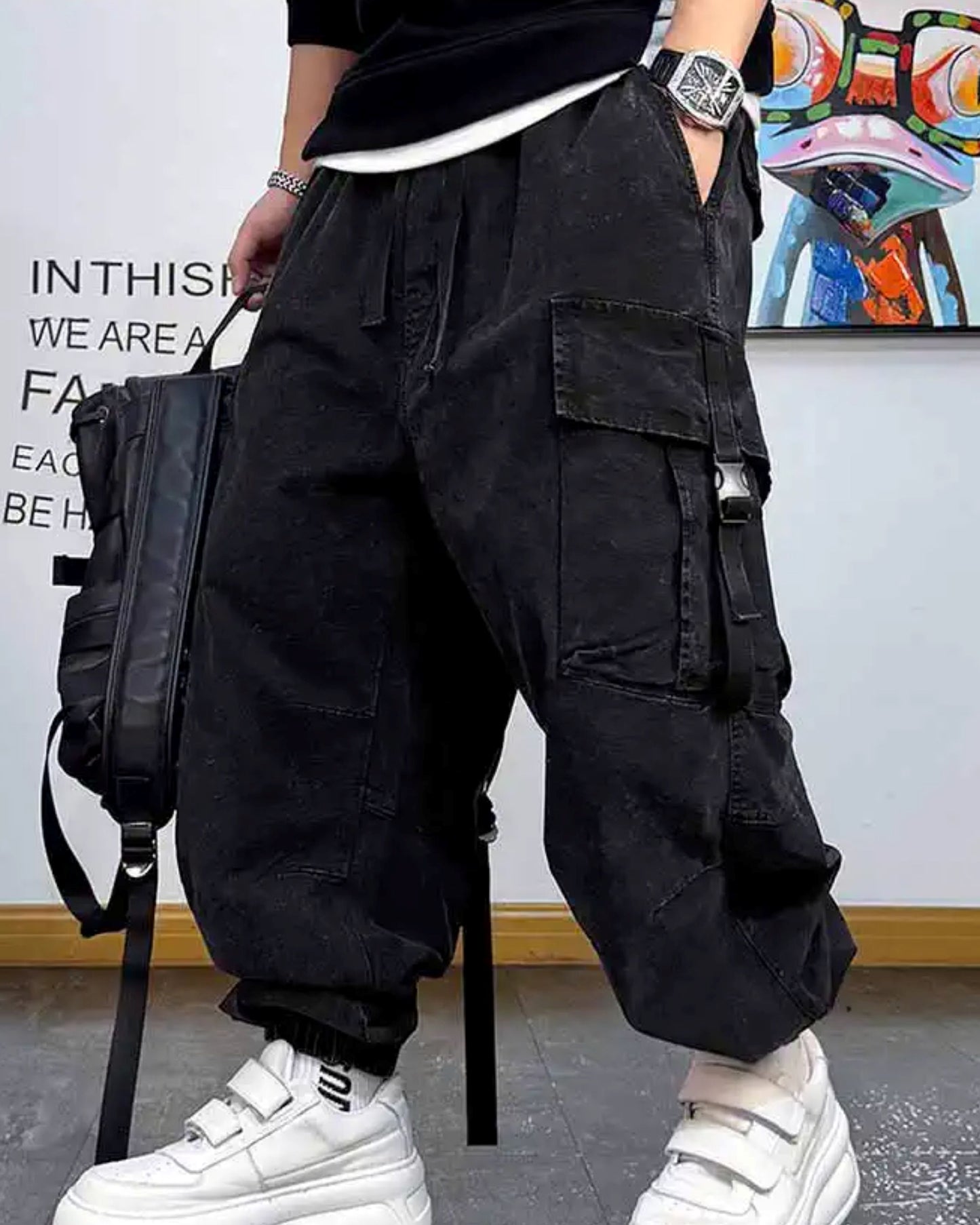 サイドバックルディテールパンツ U2053