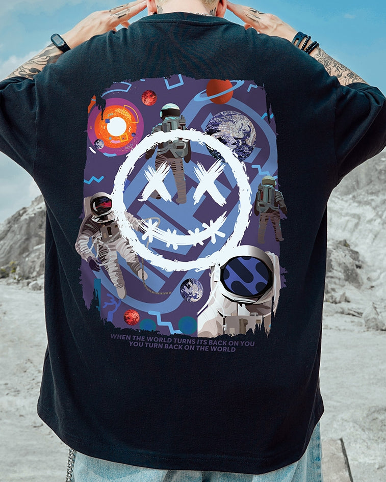 スペーストリップビジュアルTシャツ U2310