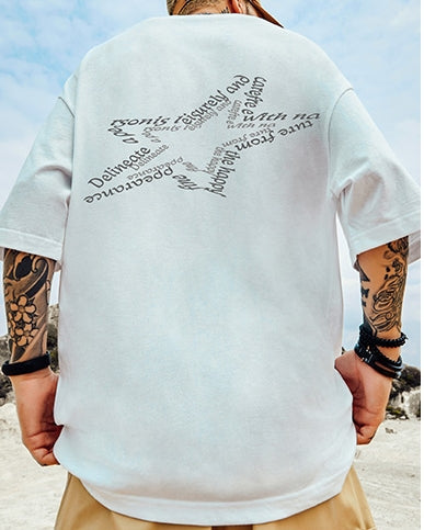 カリグラフィースターグラフィック半袖Tシャツ U2303