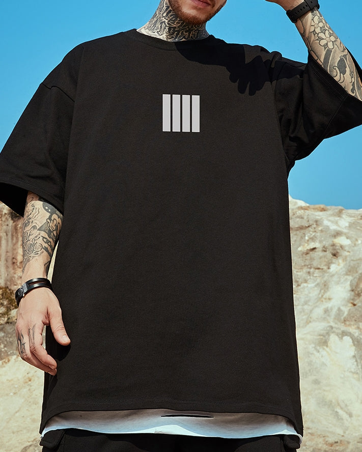 ミニマルラインモチーフ半袖Tシャツ U2119