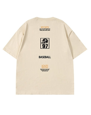 モチベーションテキストレイアウト半袖Tシャツ U2178