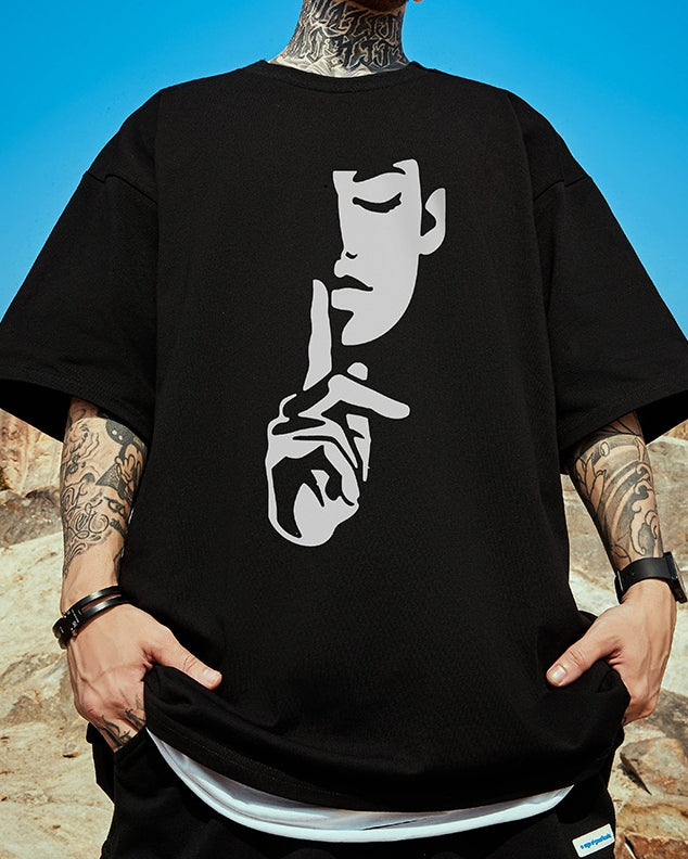 クールエクスプレッションデザイン半袖Tシャツ U2192