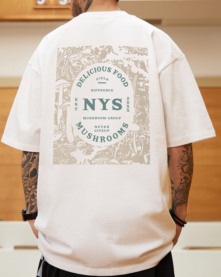 アートテイストグラフィックデザイン半袖Tシャツ U2177