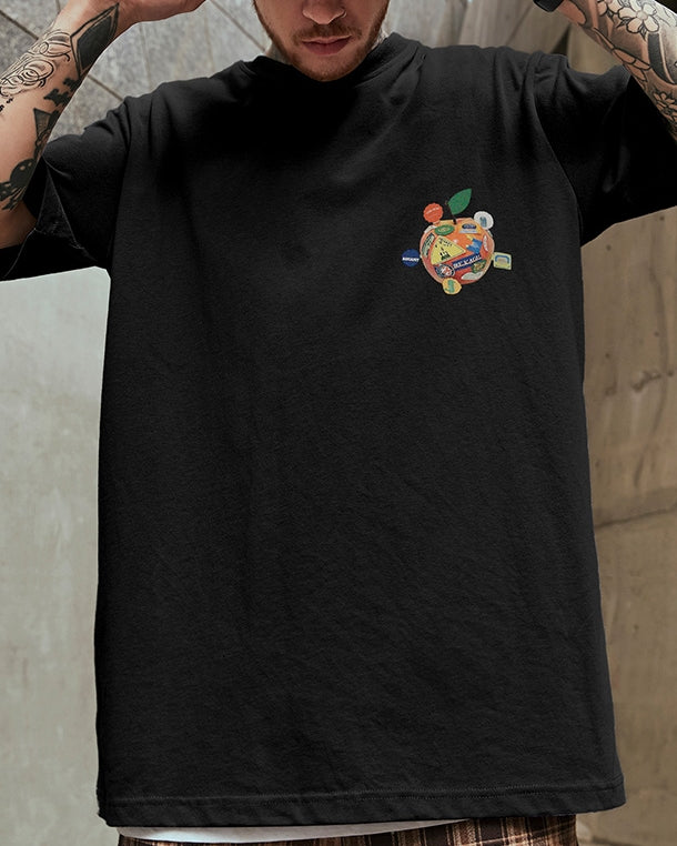 ポップアイコンコラージュプリント半袖Tシャツ U2164