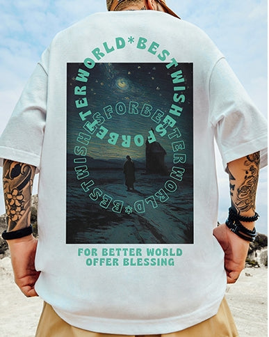 ビジュアルワードコンセプト半袖Tシャツ U2259