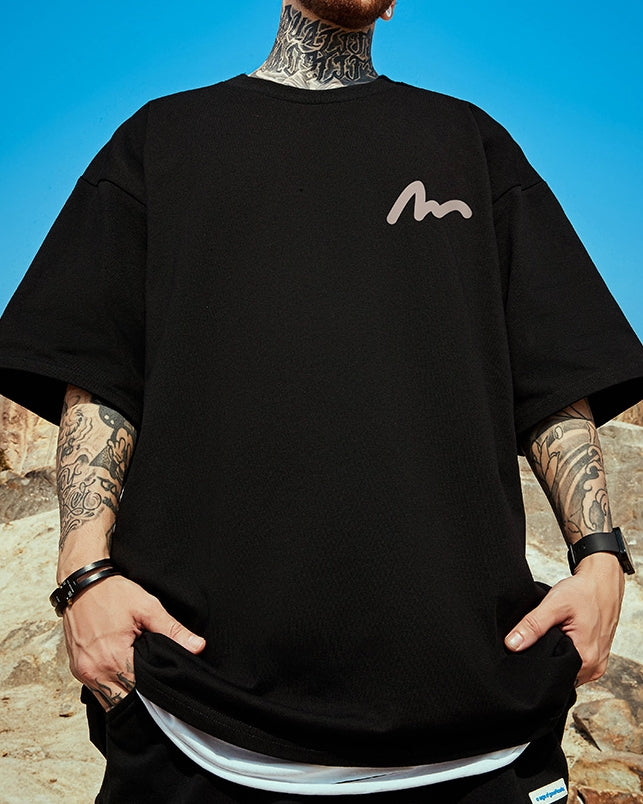 スタイリッシュミニグラフィック半袖Tシャツ U2159