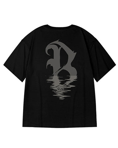 フローティングイニシャルプリント半袖Tシャツ U2190
