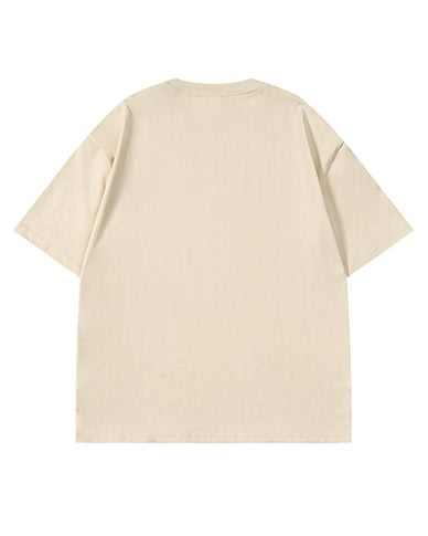 ミニマルエフェクトプリント半袖Tシャツ U2184