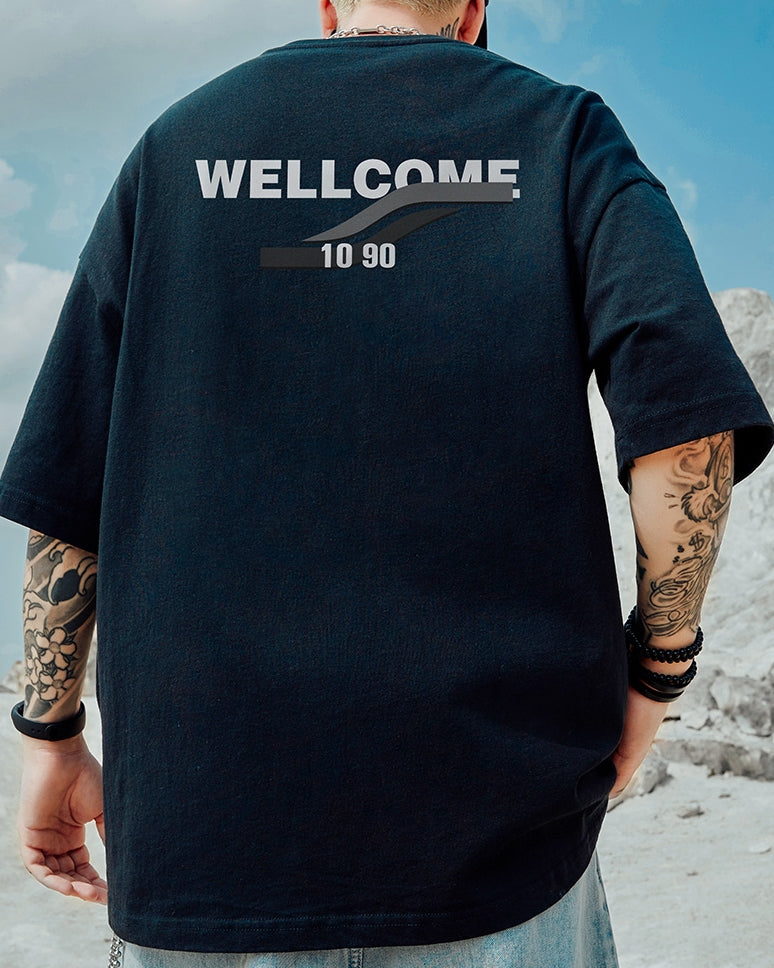 グラフィックウェーブロゴバックプリント半袖Tシャツ U2161