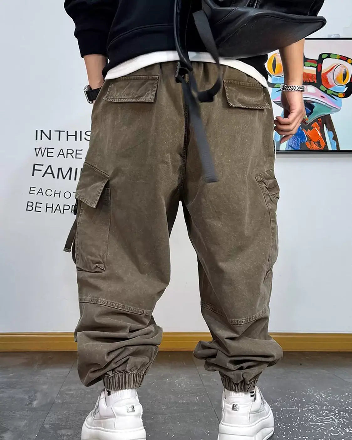 サイドバックルディテールパンツ U2053