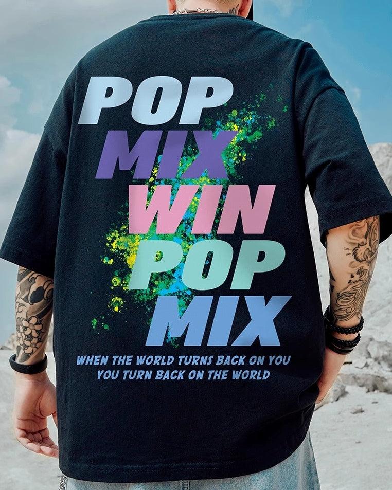 カラースプラッシュタイポ半袖Tシャツ U2240