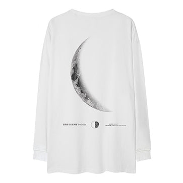 長袖クレセントムーンバックTシャツ U2265