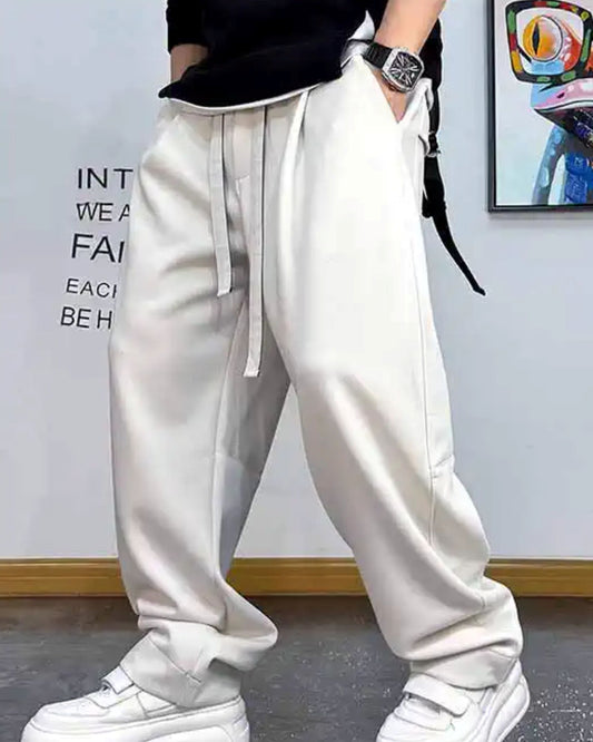 ワイドストレートシンプルカジュアルパンツ U2107