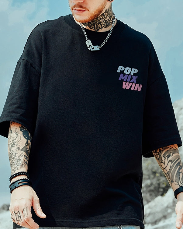 カラースプラッシュタイポ半袖Tシャツ U2240
