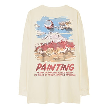 ペインティング長袖Tシャツ U2271