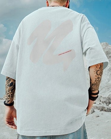 ビッグブラッシュストローク半袖Tシャツ U2199