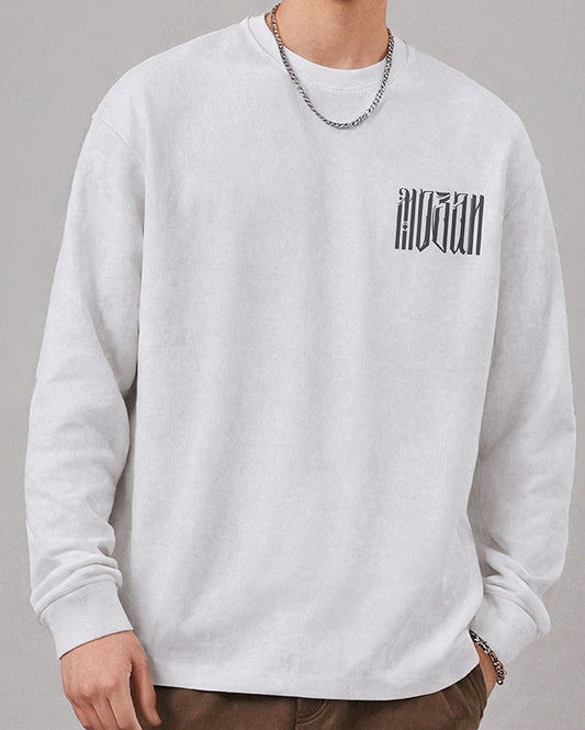 スタイリッシュロゴポイント長袖Tシャツ U2369