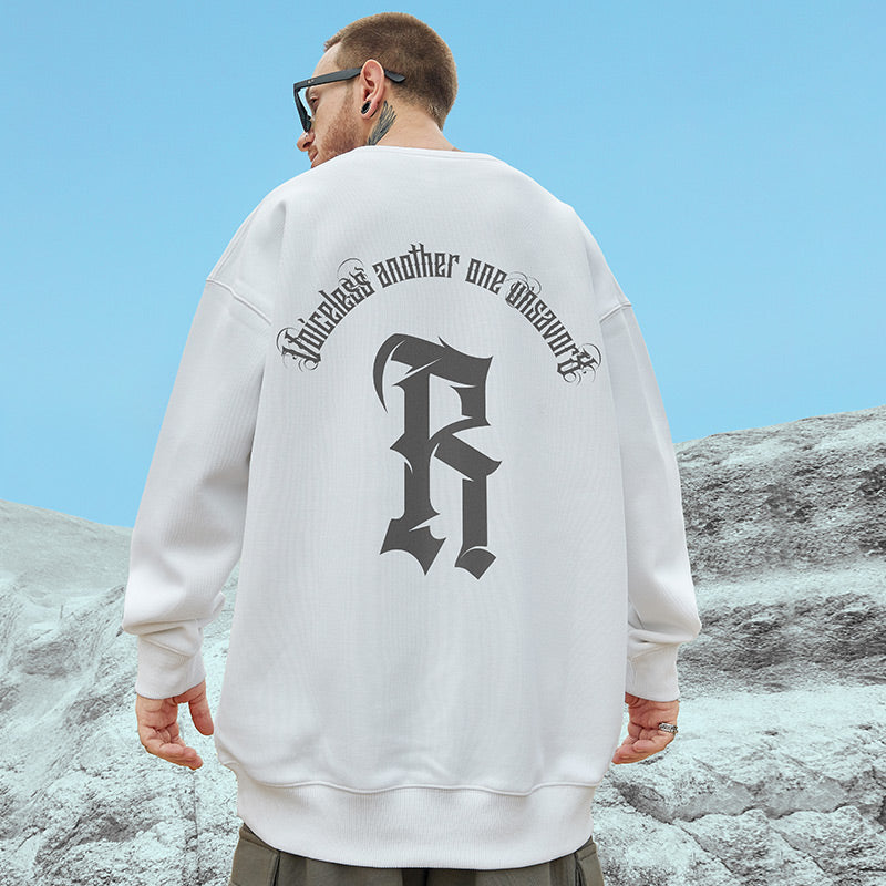 【OUTLET/即納】Rプリントルーズ長袖スウェット U1932