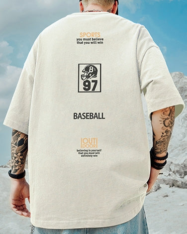 モチベーションテキストレイアウト半袖Tシャツ U2178