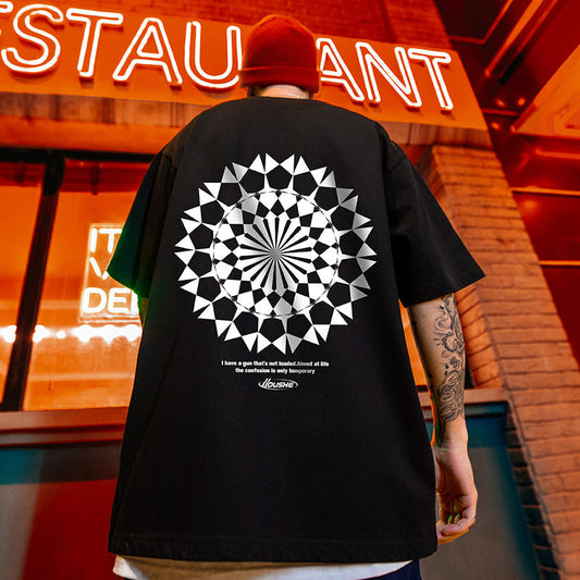 【OUTLET/即納】バックプリントデザイン半袖Tシャツ U1730