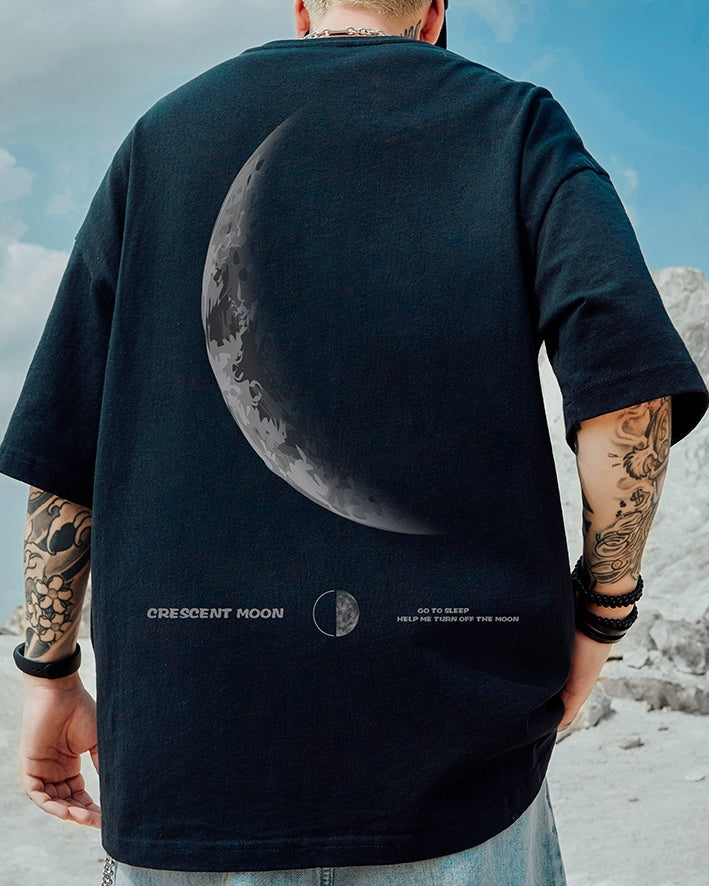 クレセントムーングラフィック半袖Tシャツ U2130