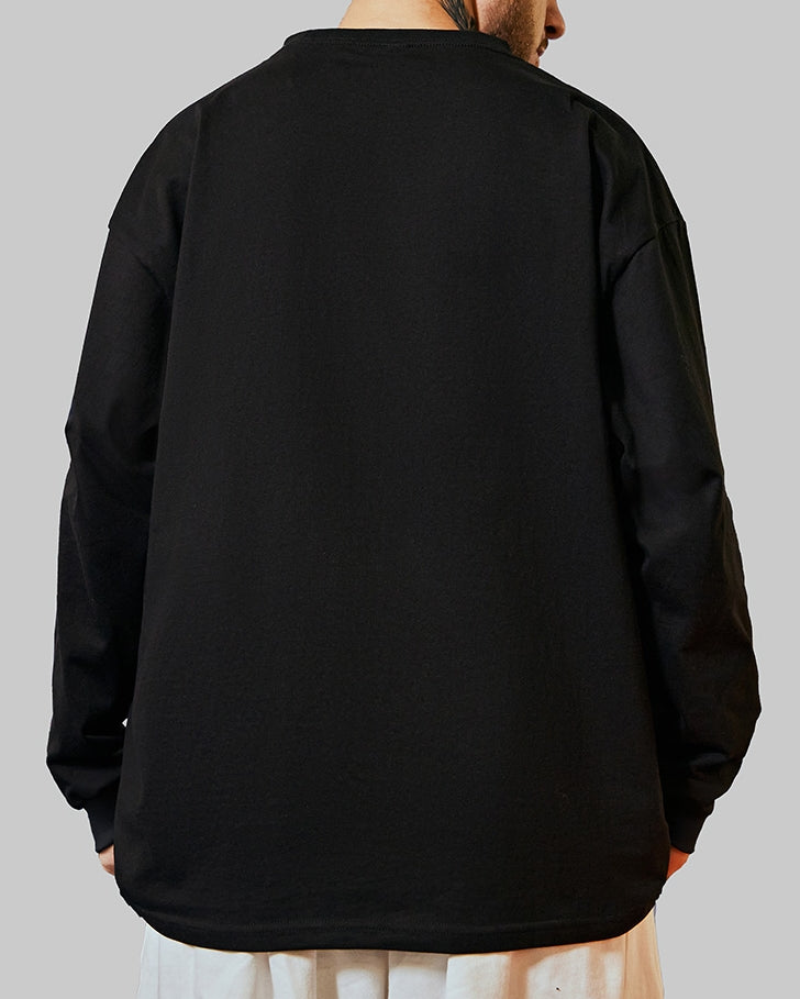 スタイリッシュロゴポイント長袖Tシャツ U2369
