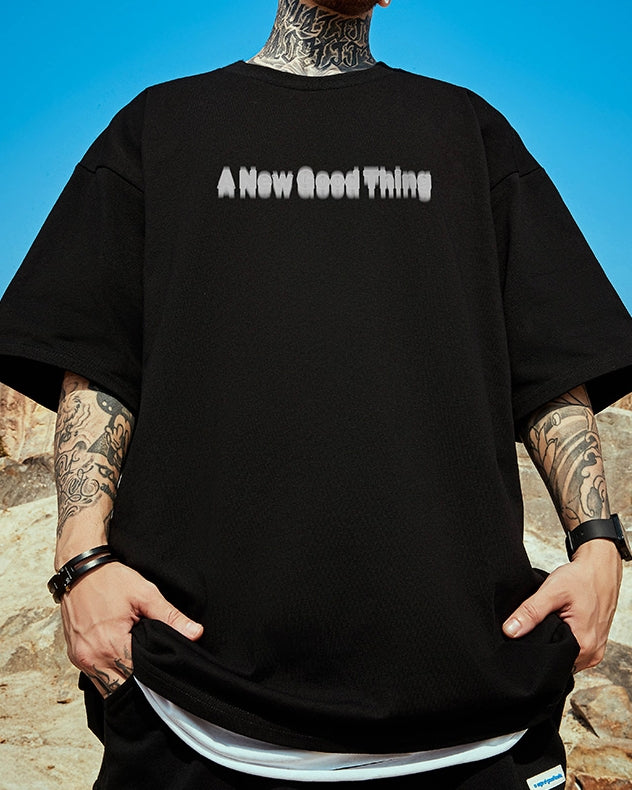 ミニマルエフェクトプリント半袖Tシャツ U2184