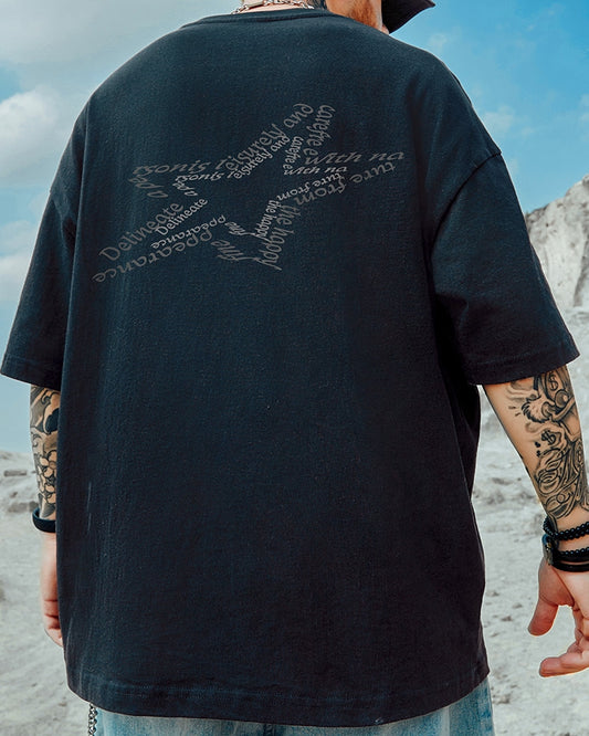 カリグラフィースターグラフィック半袖Tシャツ U2303