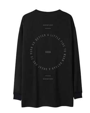 サークルロゴタイポグラフィ長袖Tシャツ U2365