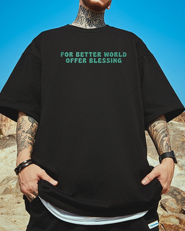 ビジュアルワードコンセプト半袖Tシャツ U2259