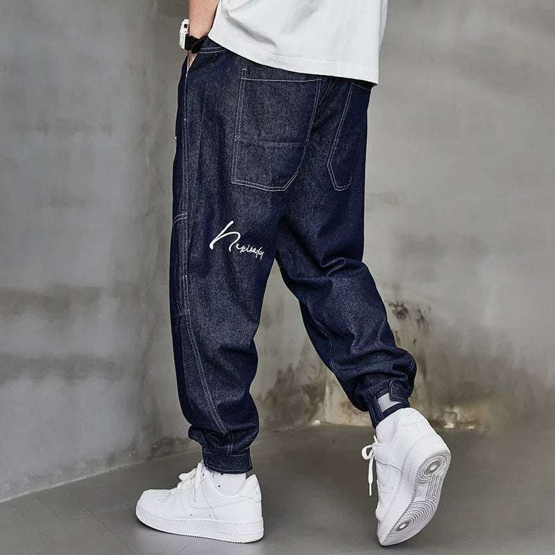 ストリートステッチデニムジョガーパンツ U1563 – URBAN GROW ストリートステッチデニムジョガーパンツ U1563 – URBAN GROW