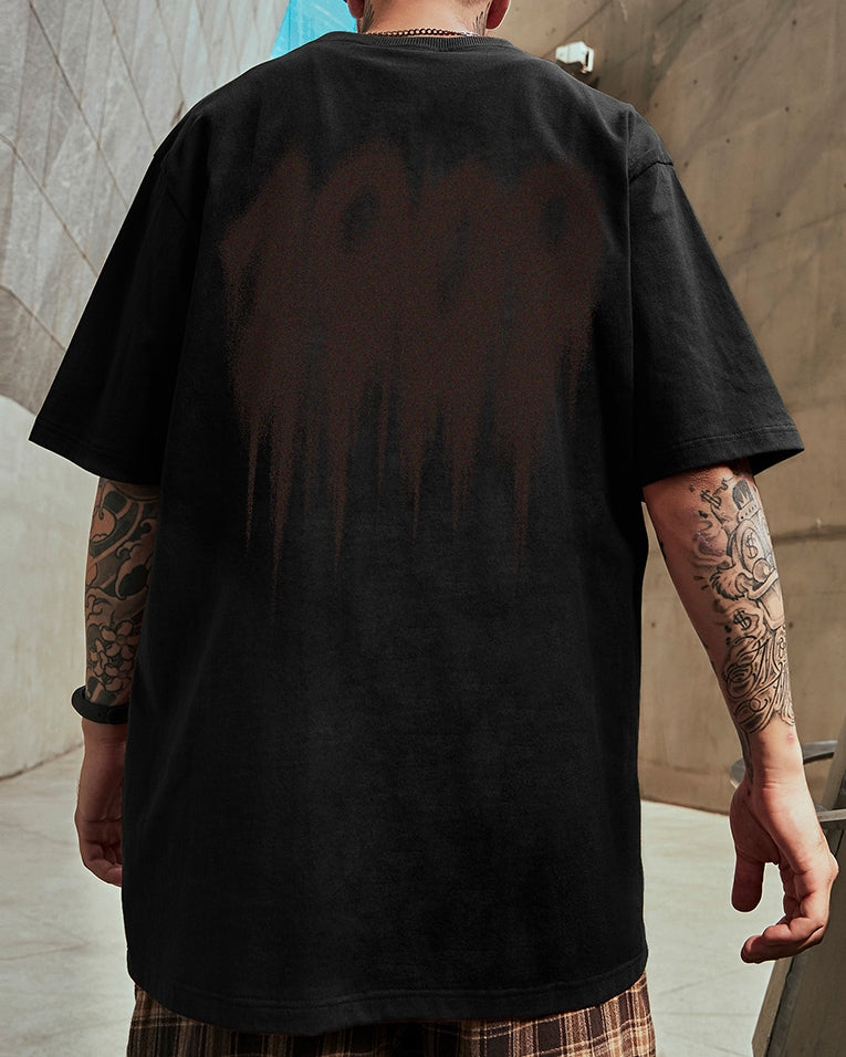 ドリッピングナンバーグラフィック半袖Tシャツ U2304