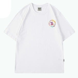 カラフルプリントベアグラフィック半袖Tシャツ U2596