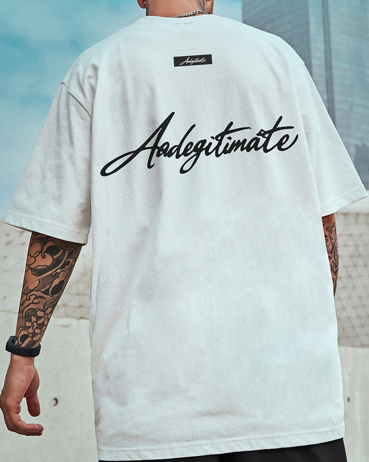 カリグラフィロゴバックプリント半袖Tシャツ U2146