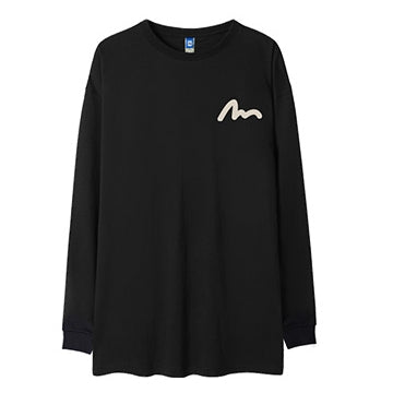 ヒップホップシンプルワンポイント長袖Tシャツ U2291