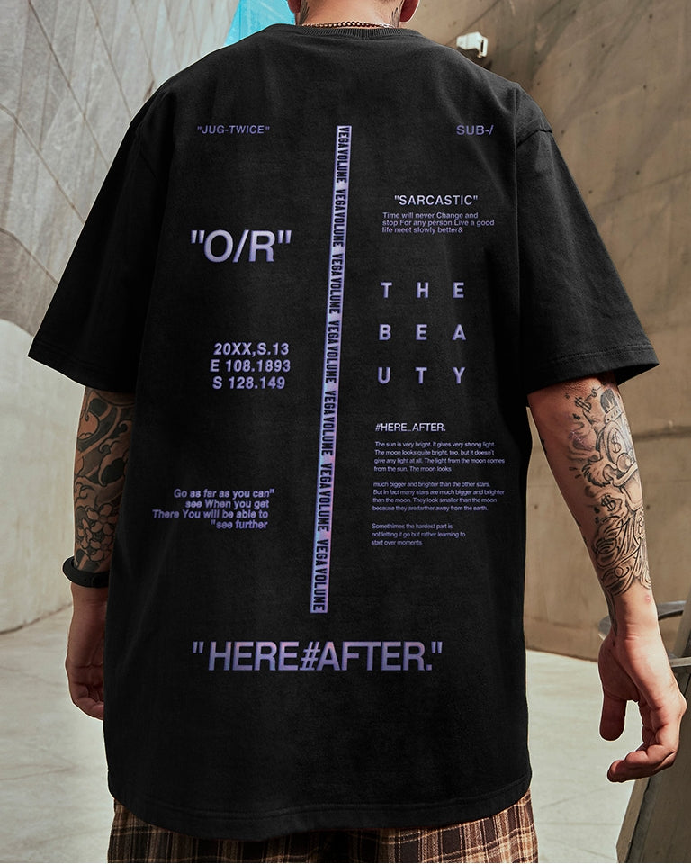 ストリートテイストグラフィック半袖Tシャツ U2297