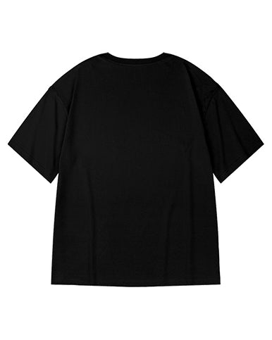 アートシルエットプリント半袖Tシャツ U2182